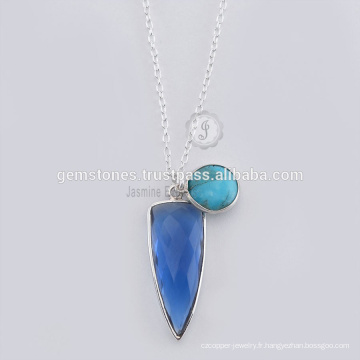 Designer Blue Sapphire Gemstone Wedding s925 Collier